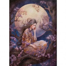 DUTCH LADY DESIGNS GREETING CARD Mauve Woman